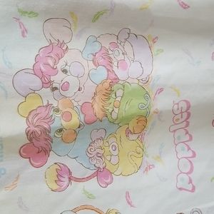 Popples - Vintage 1986 twin size flat bed sheet